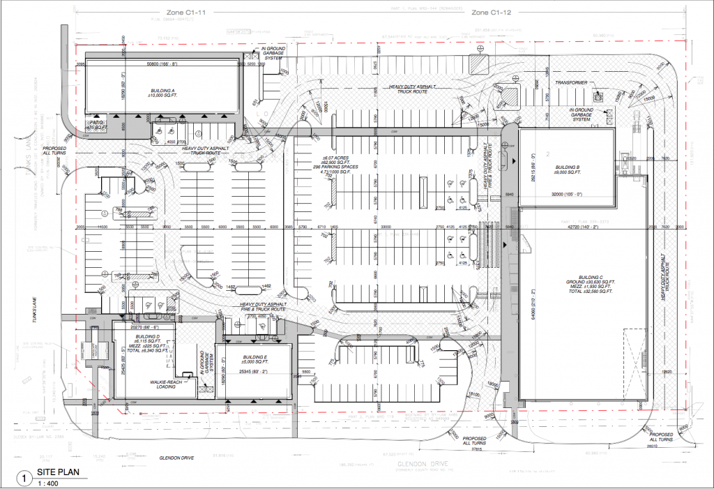 Screenshot of current site plan.